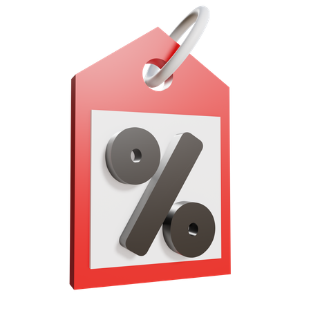 Discount tag 3D Illustration