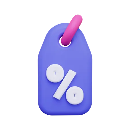 Discount Tag Icon 3D Illustration