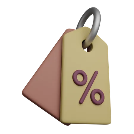 3 D Discount Tag Illustration 3D Icon