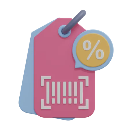 Discount Tag Illustration 3D Icon
