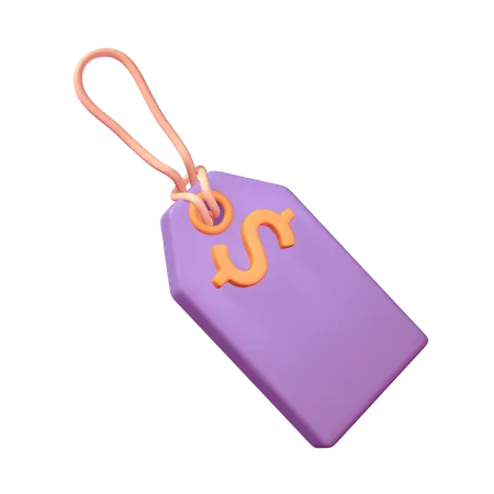 Introducing The 3 D Purple And Orange Price Tag A Vibrant And Eye Catching Label Perfect For Adding A Pop Of Color To Your Product Listings 3D Icon