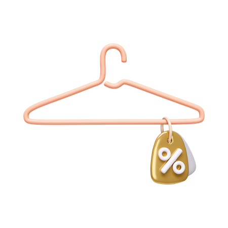 Discount Tag On Hanger  3D Icon