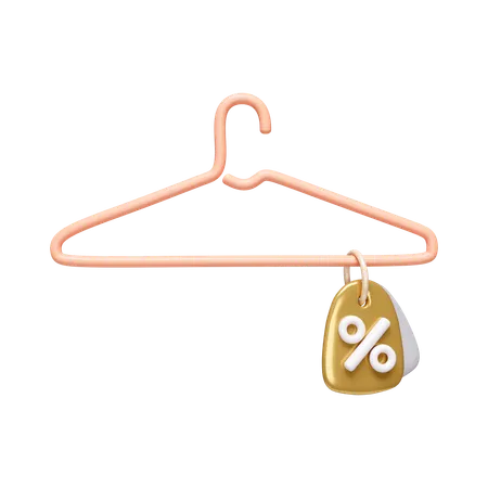 Discount Tag On Hanger  3D Icon