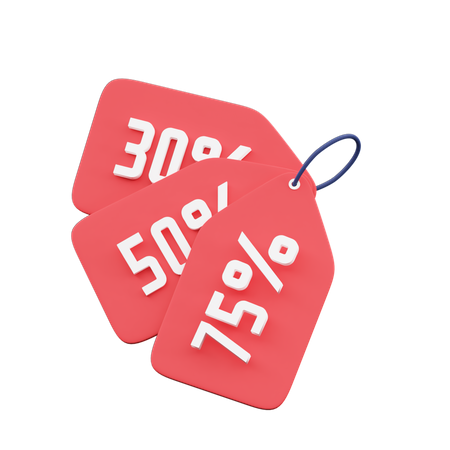 Discount Tags  3D Icon