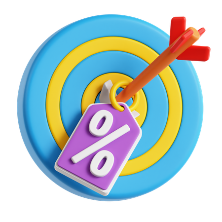 Discount Target  3D Icon