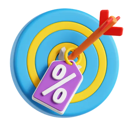 Discount Target  3D Icon