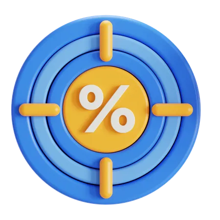 Discount target  3D Icon