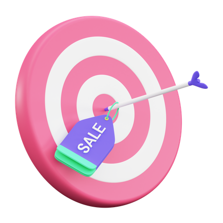 Discount Target  3D Illustration