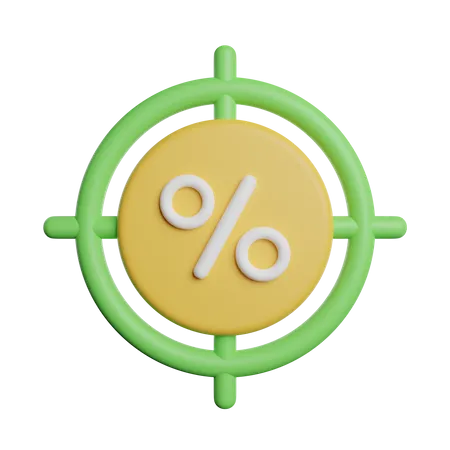 Discount Target  3D Icon