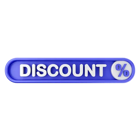 Discount Text Button  3D Icon