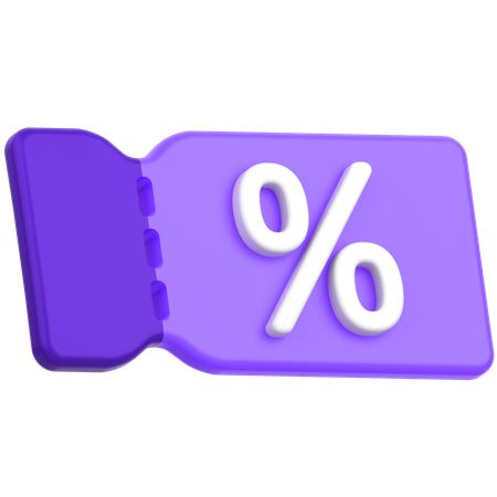 Discount Ticket  3D Icon