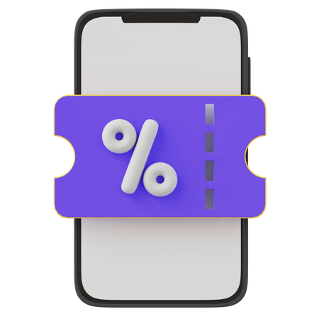 Discount Ticket  3D Icon