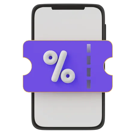 Discount Ticket  3D Icon