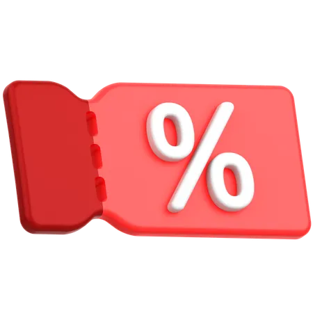 Discount Ticket  3D Icon