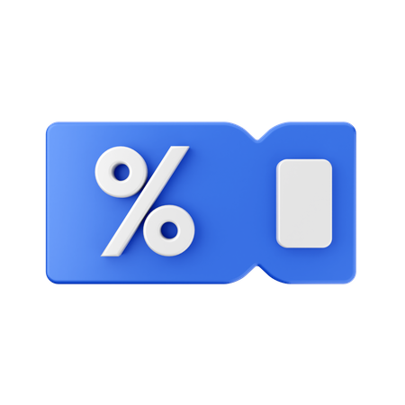 Discount Ticket  3D Icon