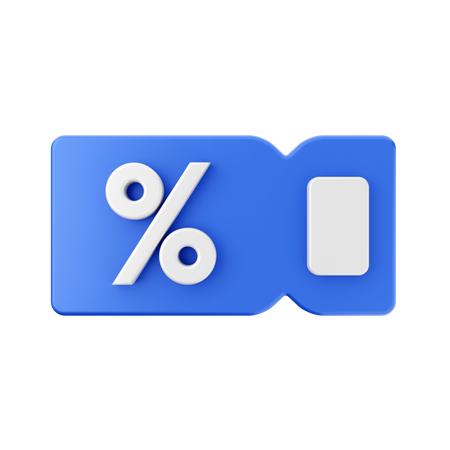 Discount Ticket 3D Icon