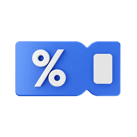 Discount Ticket 3D Icon