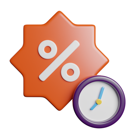 Discount Time  3D Icon