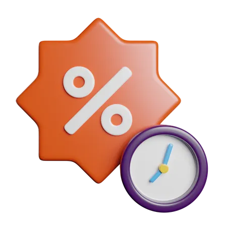 Discount Time  3D Icon