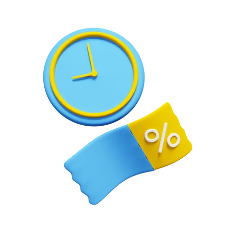 Discount Time  3D Icon