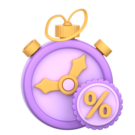 Discount Time  3D Icon