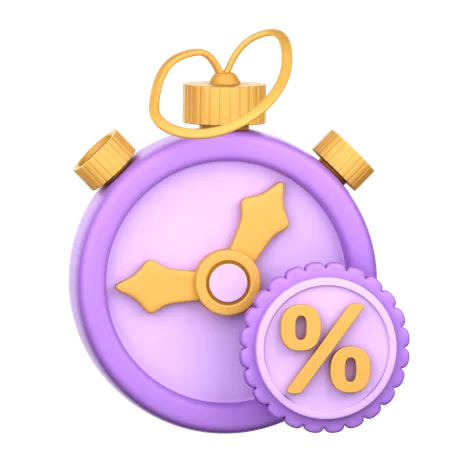 Discount Time  3D Icon