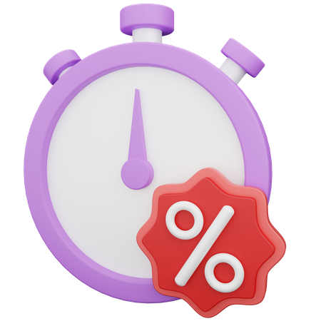 Discount Time  3D Icon