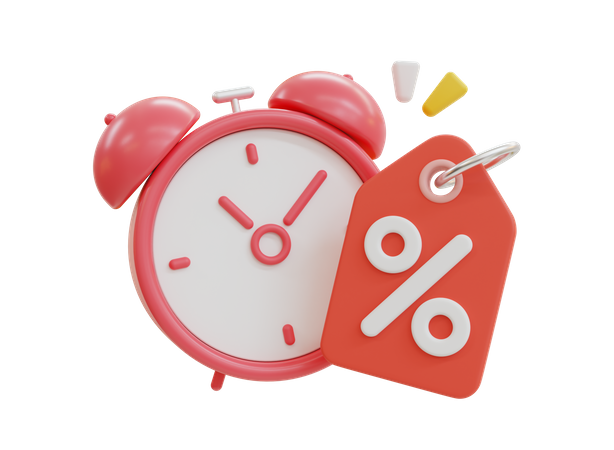 Discount Time Alert  3D Icon