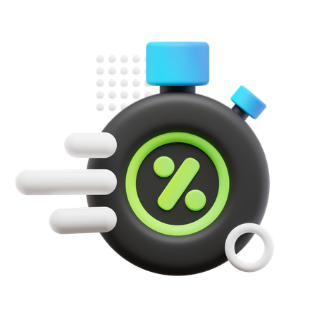 Discount Timer  3D Icon