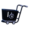 discount trolley 3d logo