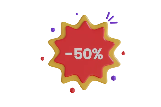 Discount up to 50%  3D Icon