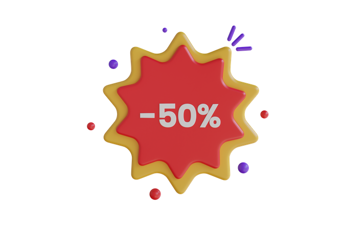 Discount up to 50% 3D Icon