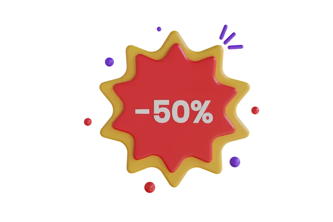 Discount up to 50% 3D Icon