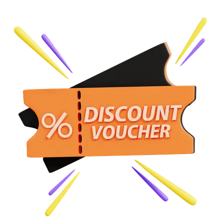 Discount Voucher  3D Icon