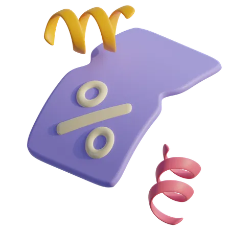 할인쿠폰  3D Icon