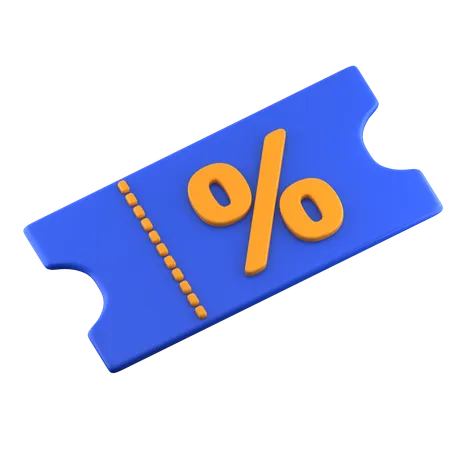 Discount Voucher  3D Icon