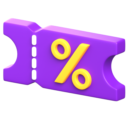 Discount Voucher  3D Icon