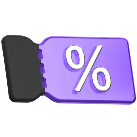 Discount Voucher  3D Icon