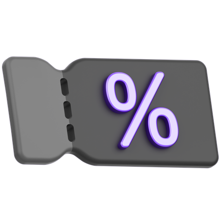 Discount Voucher  3D Icon
