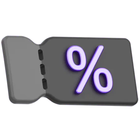 Discount Voucher  3D Icon