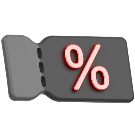 Discount Voucher  3D Icon