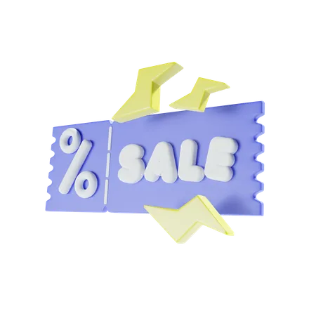 Discount Voucher  3D Icon