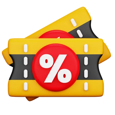 Discount Voucher  3D Icon