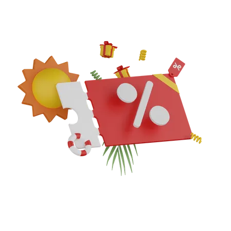 Discount Voucher  3D Icon