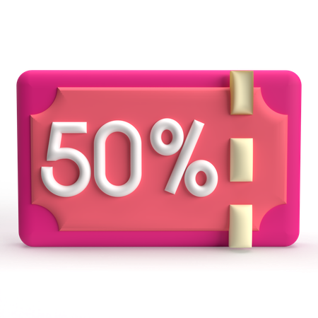 Discount Voucher  3D Icon