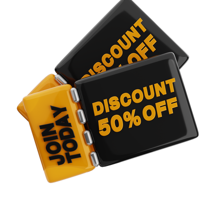 Discount Voucher  3D Icon