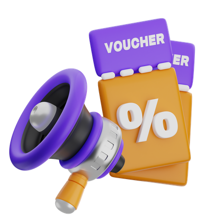 Discount Voucher  3D Icon