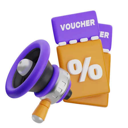 Discount Voucher  3D Icon