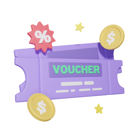 Discount Voucher  3D Icon