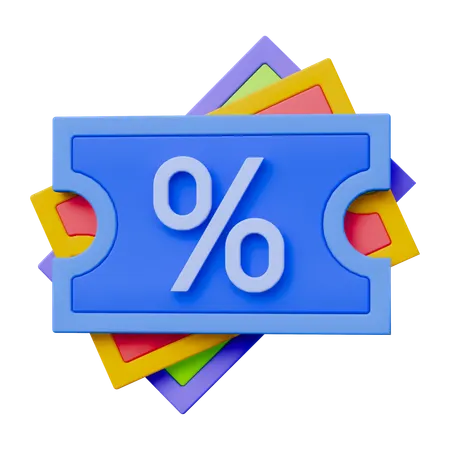 Discount Voucher  3D Icon